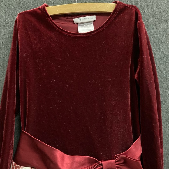 Bonnie Jean Girl’s Dress Youth Size 6X Velvet Holiday Christmas Long Sleeve  [V] - Picture 2 of 7